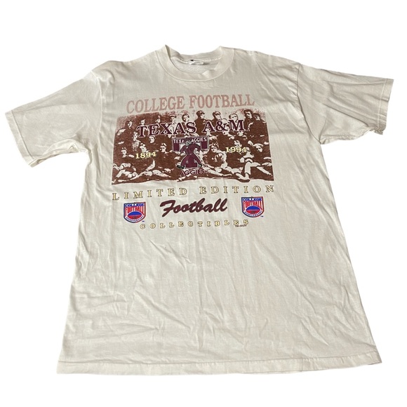 Tultex Other - Vintage Texas A&M Aggies College Football Anniversary 1894-1994 T Shirt Size XL